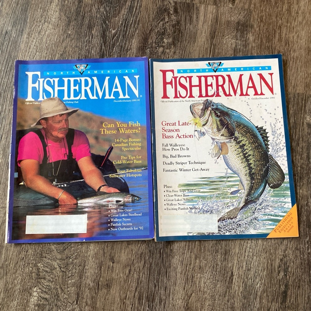 Vintage North American Fisherman 1991 Lot Of 2.